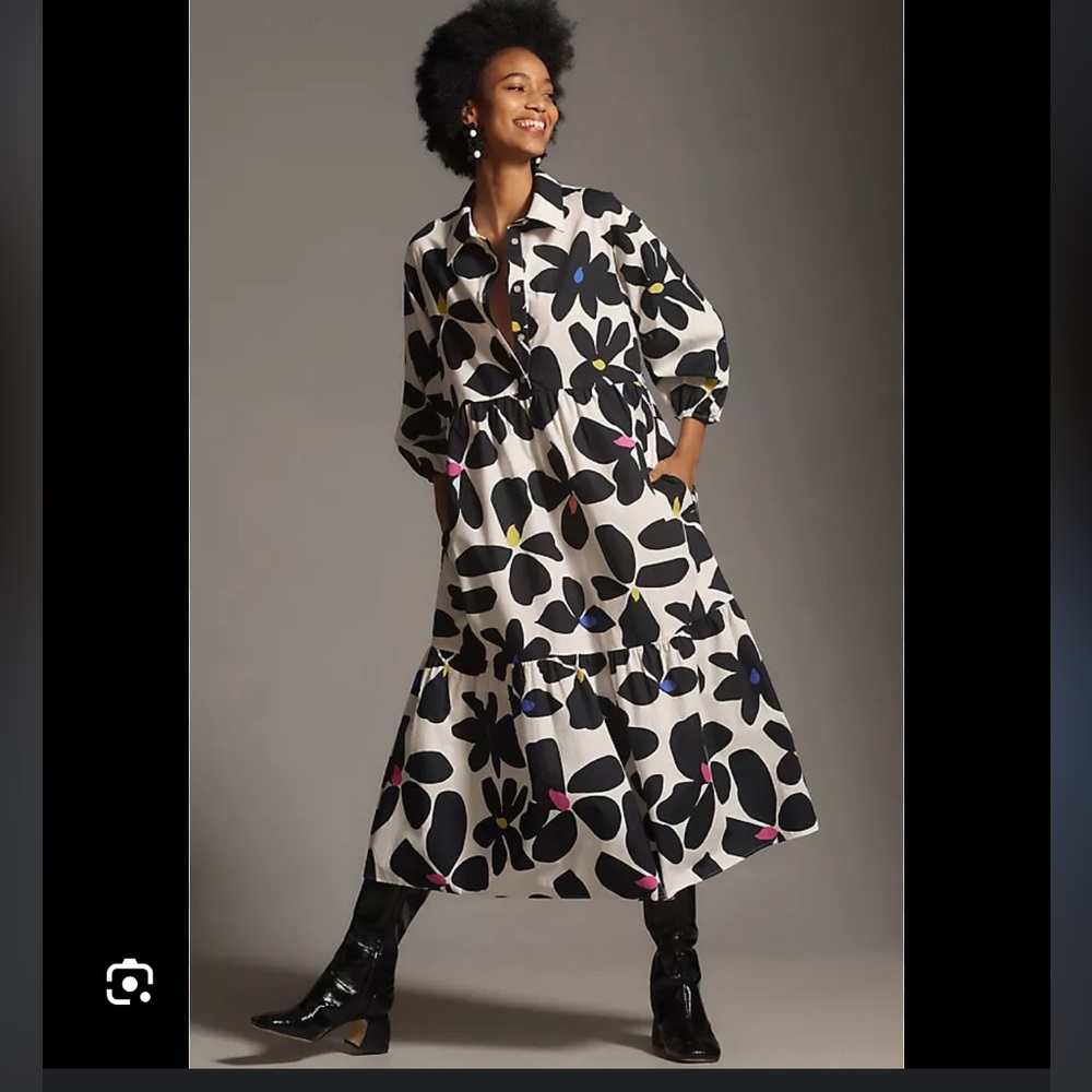 MAEVE THE BETTINA TIERED SHIRT DRESS